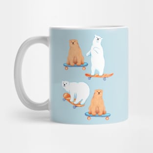 Skateboarding Bears Mug